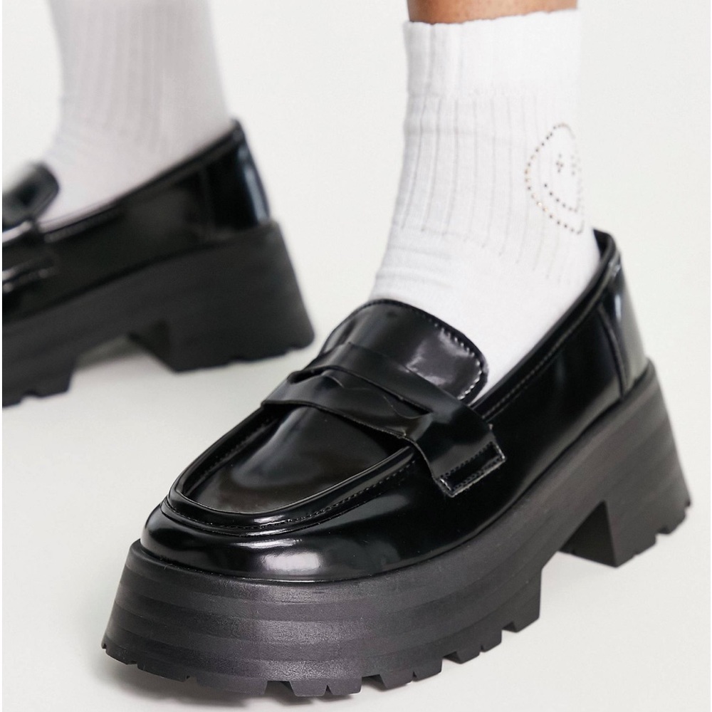 ASOS DESIGN Wide Fit Moonlight Chunky Loafers